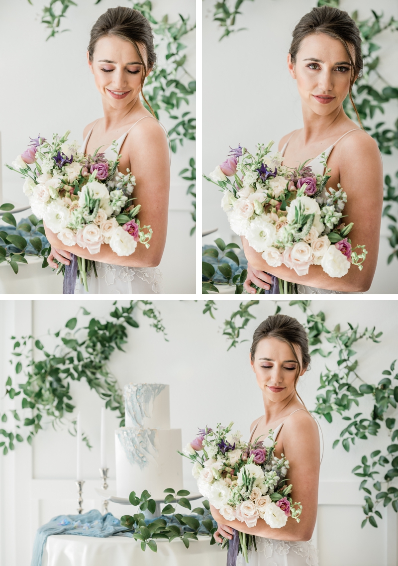 Blush and blue spring bouquet by Prim And Lovely - Dallas Wedding | White Orchid Photography