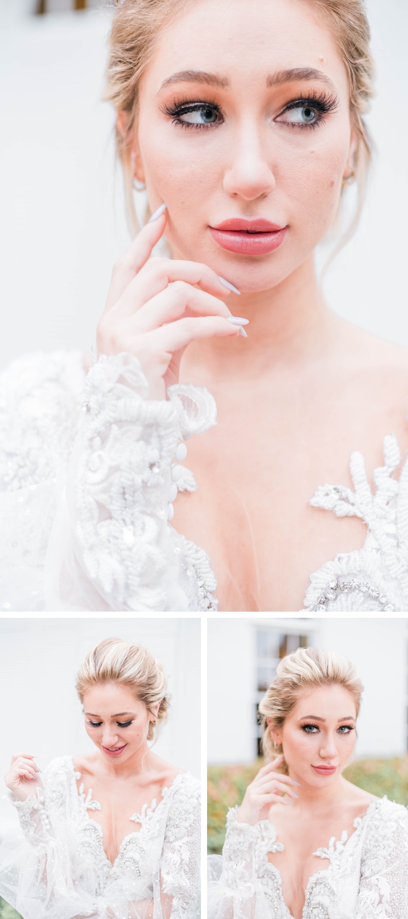 Romantic, Peachy Makeup Wedding Inspiration, Brite Beauty and White Orchid Photography