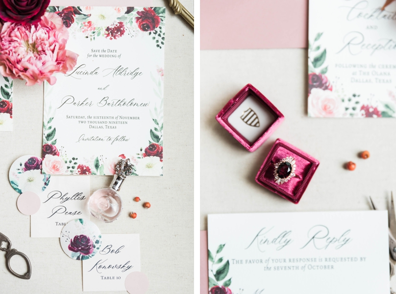Blush pink and red wedding inspiration and details
