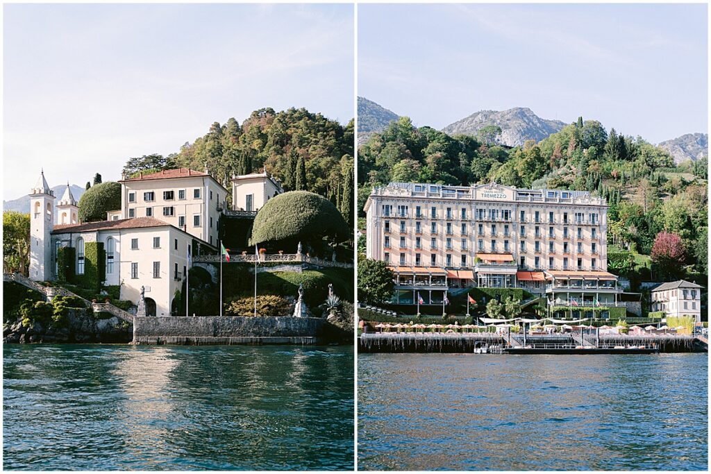 Hotel Grand Tremezzo viewed from Lake Como, Italy